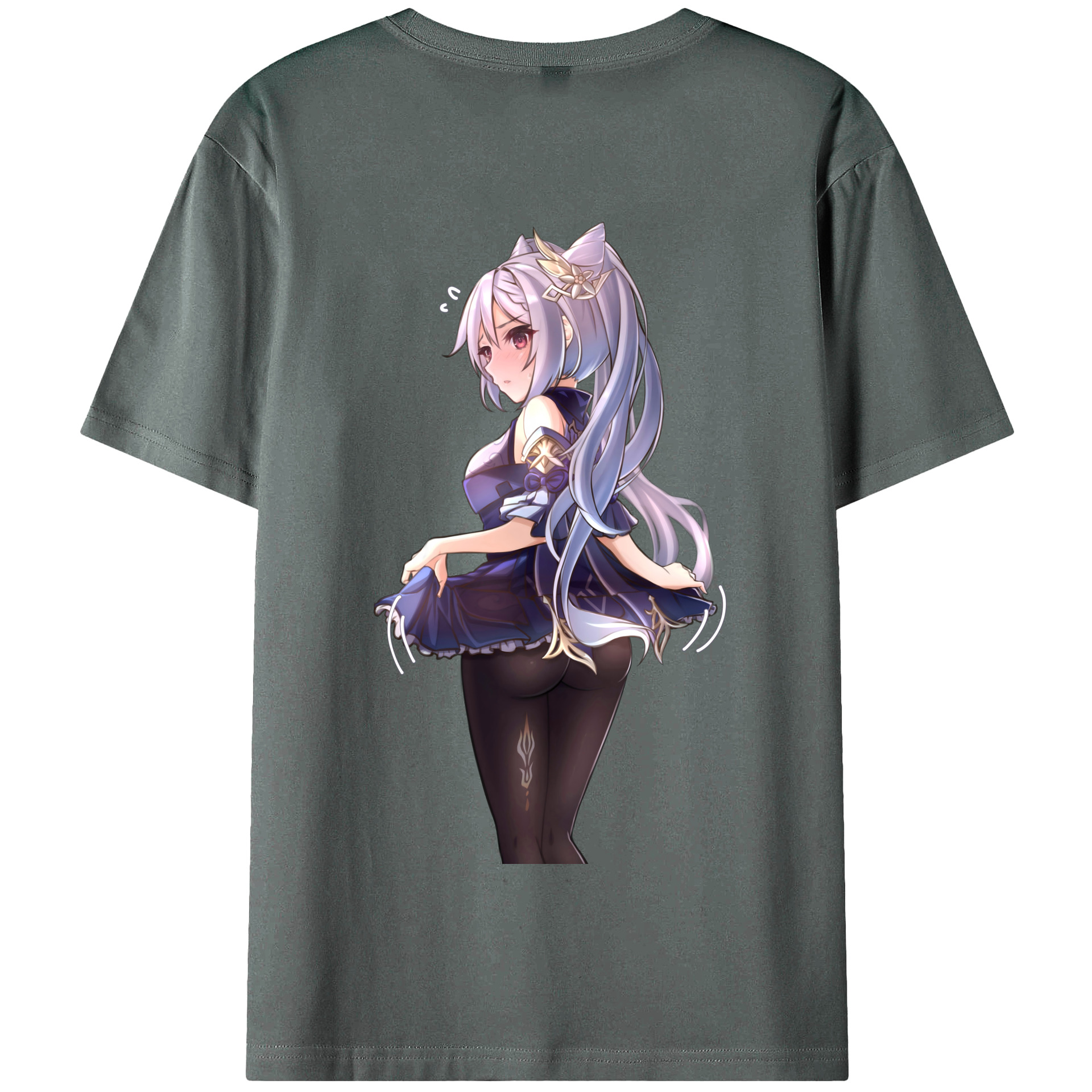 げんし神 刻晴 こくせい genshin Kokusei 綿100％半袖Tシャツ（背面プリント）